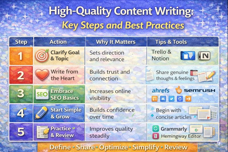 How to start writing high Quality content