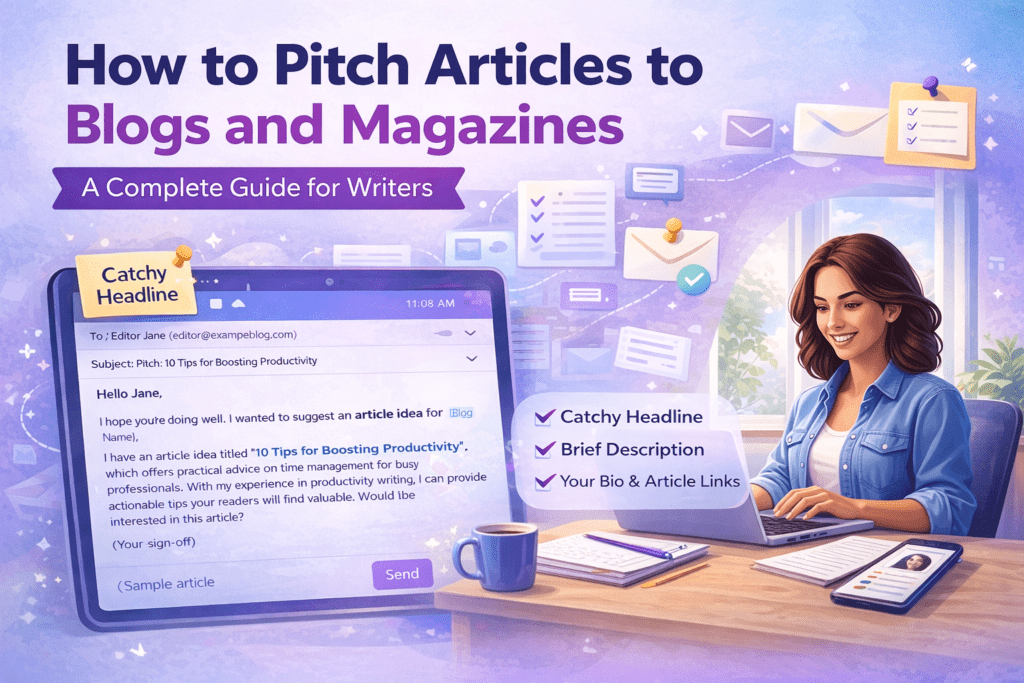 How to pitch articles to blogs & magazines How to Pitch Articles to Blogs and Magazines: A Complete Guide for Writers