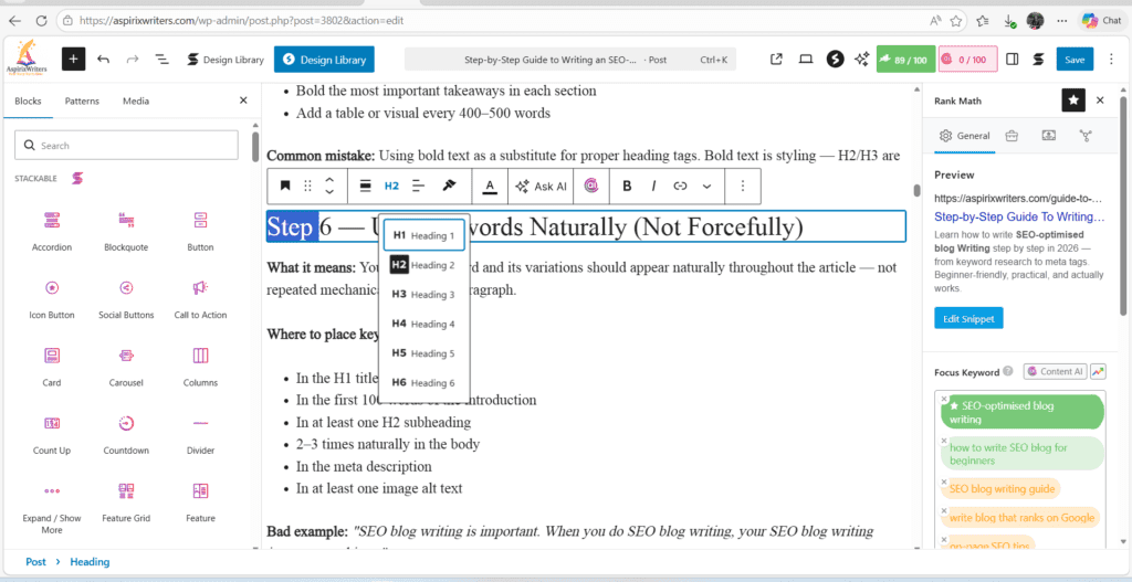 Step-by-Step Guide to Writing an SEO-Optimised Blog writing Step-by-Step Guide to Writing an SEO-Optimised Blog writing
