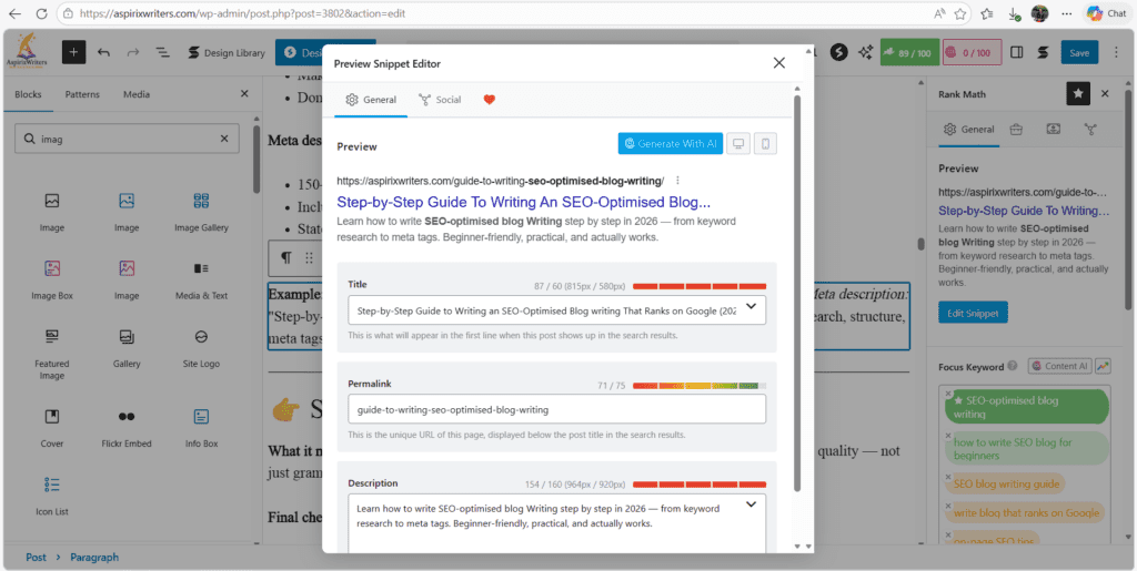 Step-by-Step Guide to Writing an SEO-Optimised Blog writing Step-by-Step Guide to Writing an SEO-Optimised Blog writing