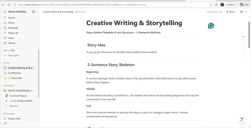 Creative Writing & Storytelling