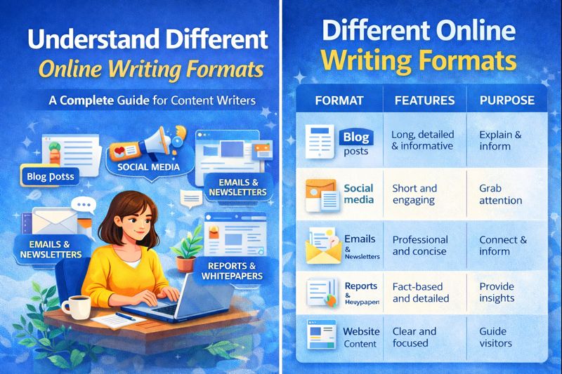 Understand Different Online Writing Formats