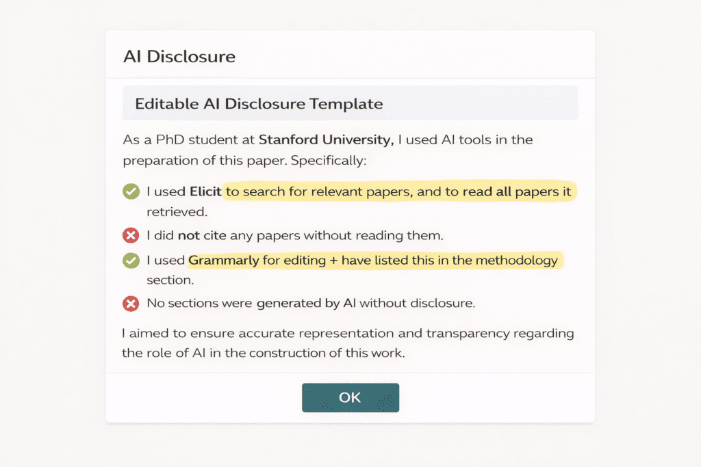 AI Discloser in Research
