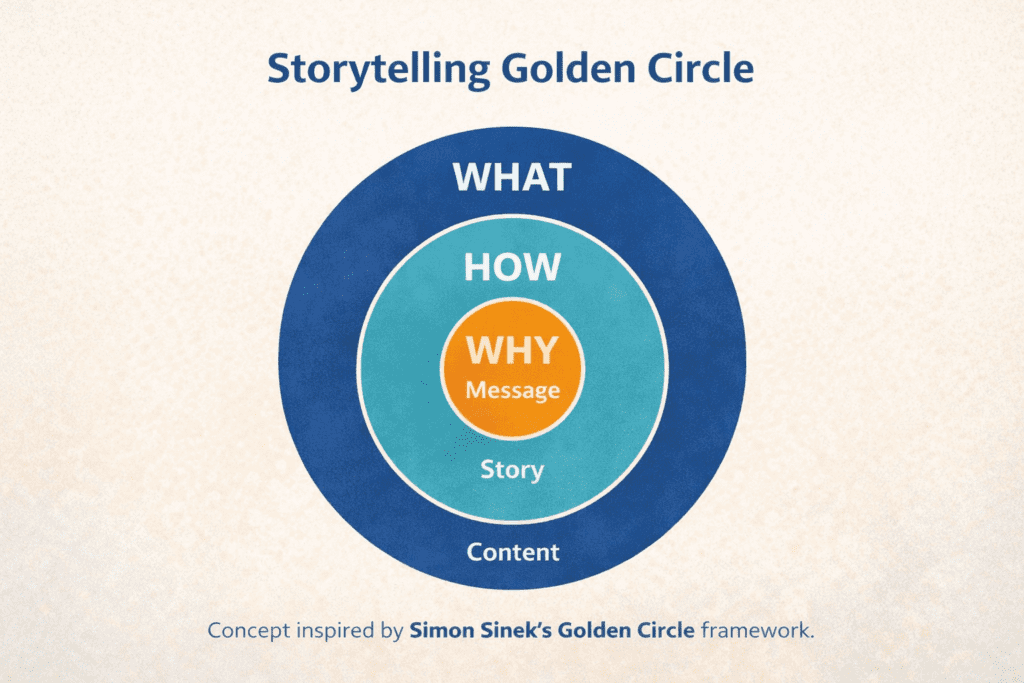 Storytelling golden circle Creative Writing & Storytelling