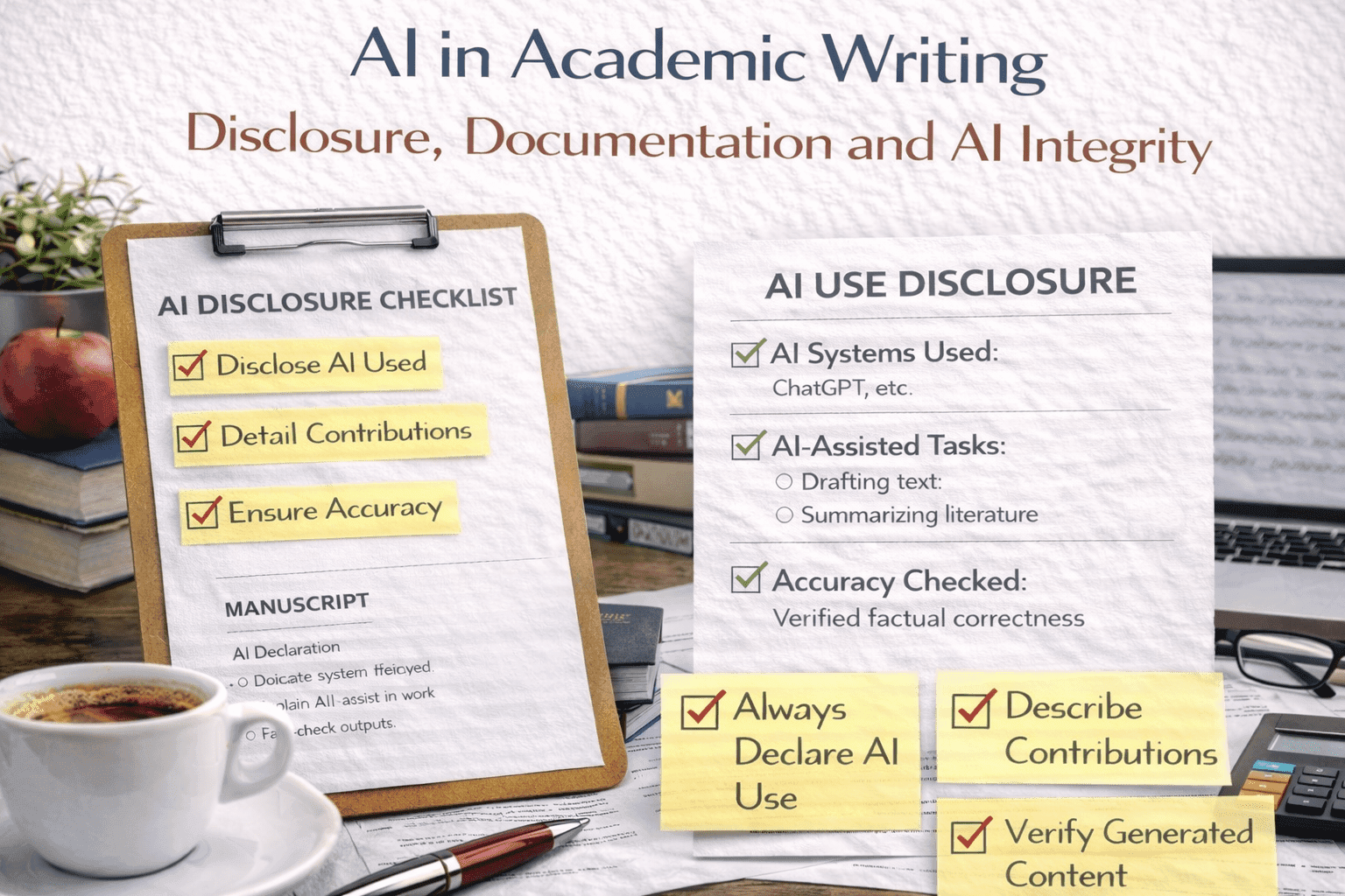 AI in Academic writing Disclosure Documentation and AI Integrity
