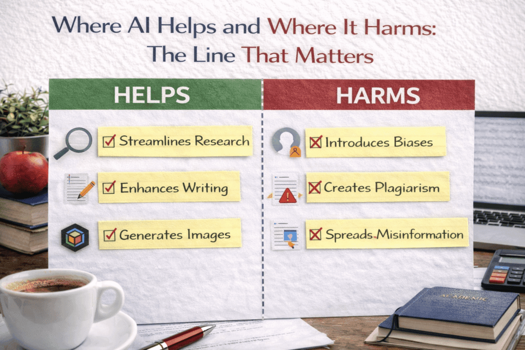 Where AI helps and Where It Harms