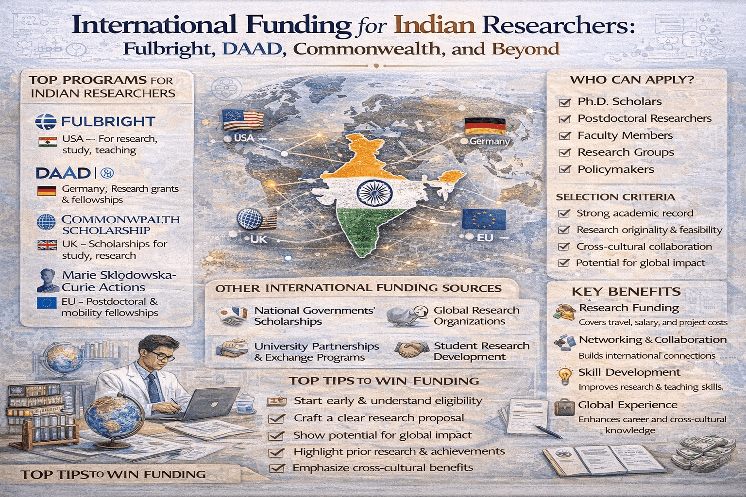 International Funding for Indian Researchers