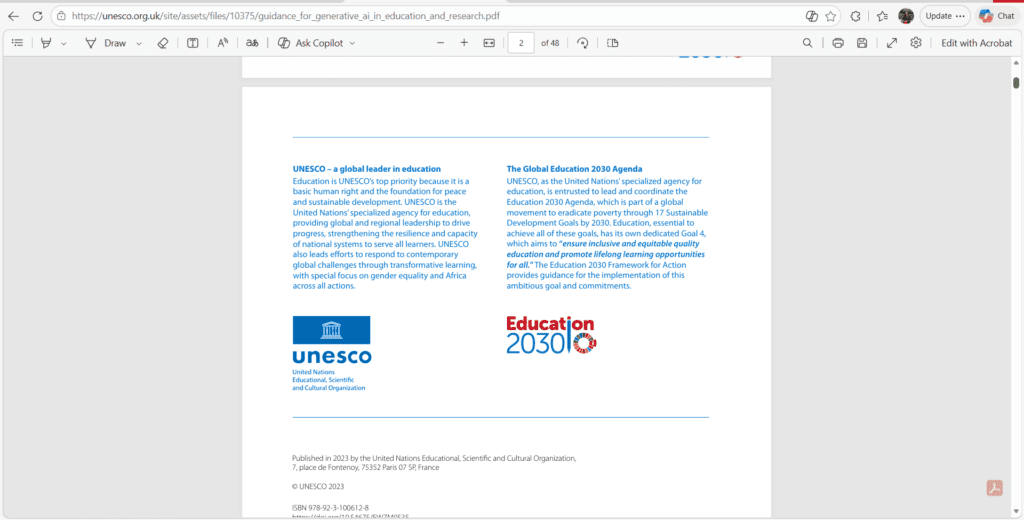 UNESCO's AI in Education guidance