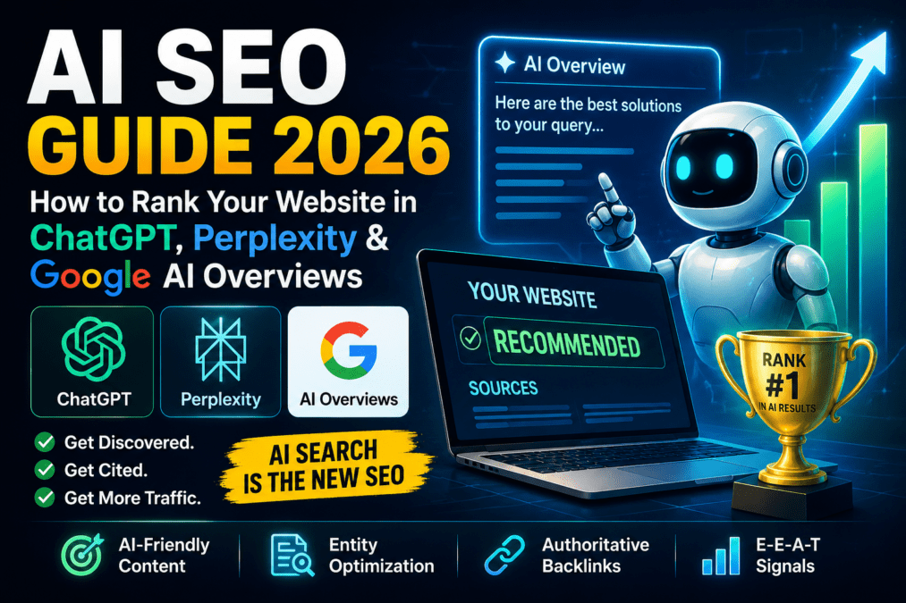 AI SEO Guide 2026 How to Rank Your Website in ChatGPT, Perplexity & Google AI Overviews