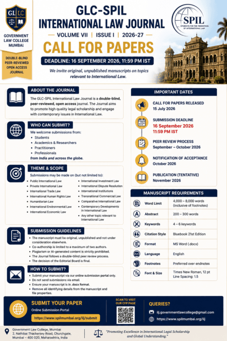 GLC SPIL Call for Papers in Law 2026