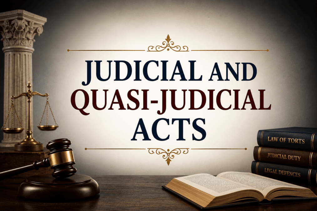 Judicial and Quasi-Judicial Acts in tort law