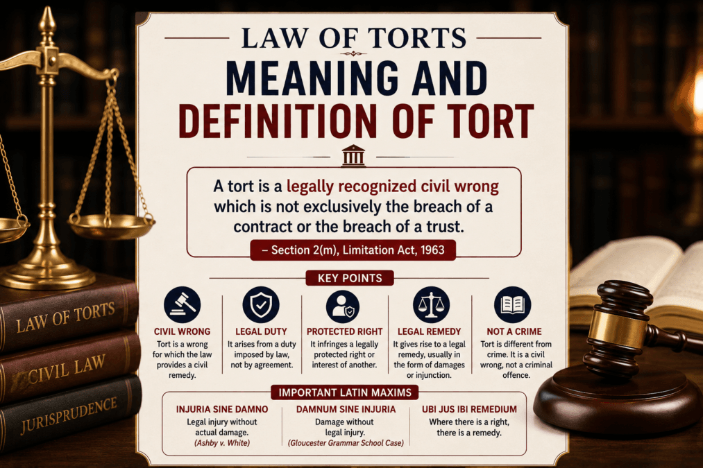 Law of Torts — Meaning and Definition of Tort