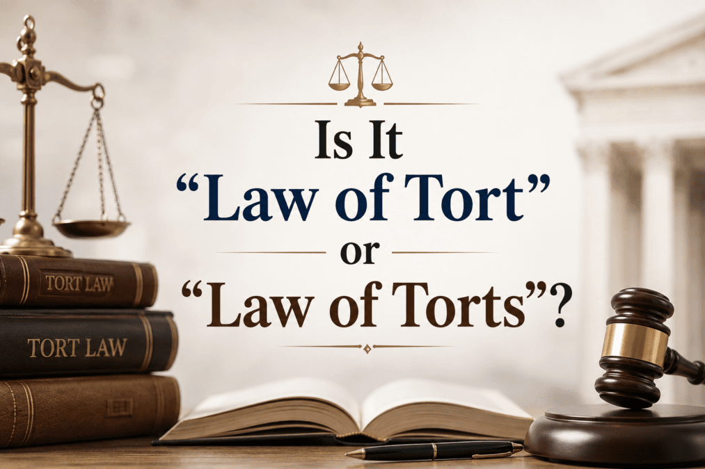 is it "law of tort" or "law of torts"?