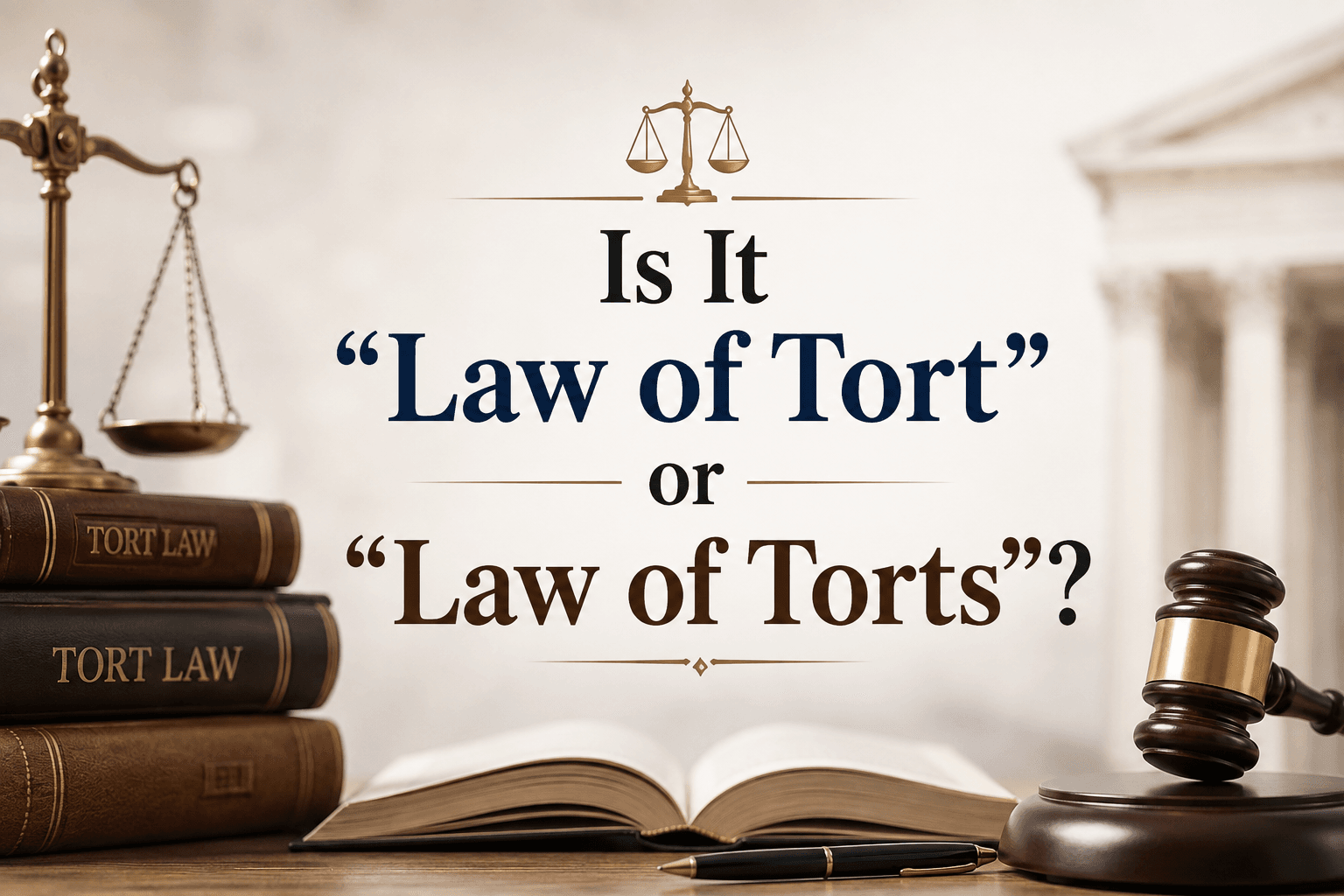 is it "law of tort" or "law of torts"?
