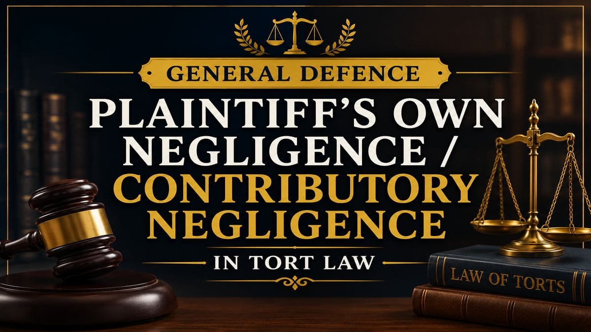 Contributory Negligence in Tort Law
