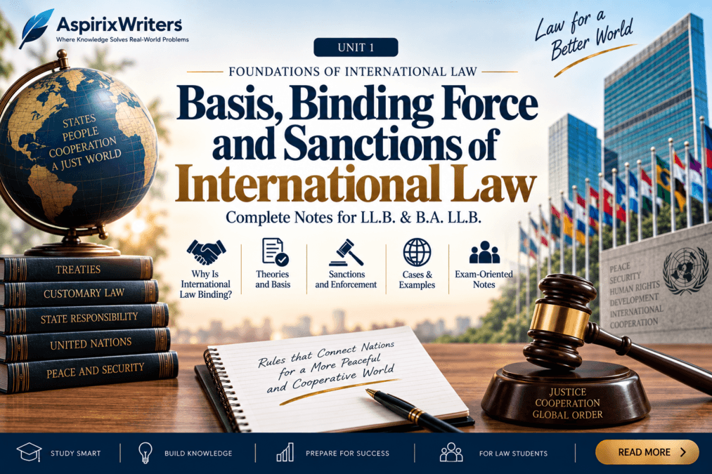 Basis, Binding Force, and sactions of international law