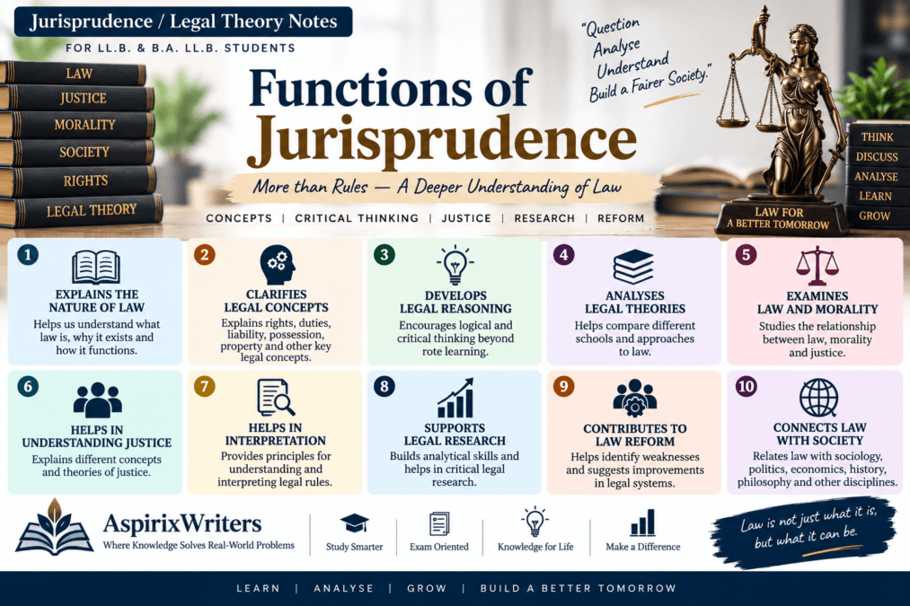 Functions of Jurisprudence – LL.B. and B.A. LL.B. legal theory notes