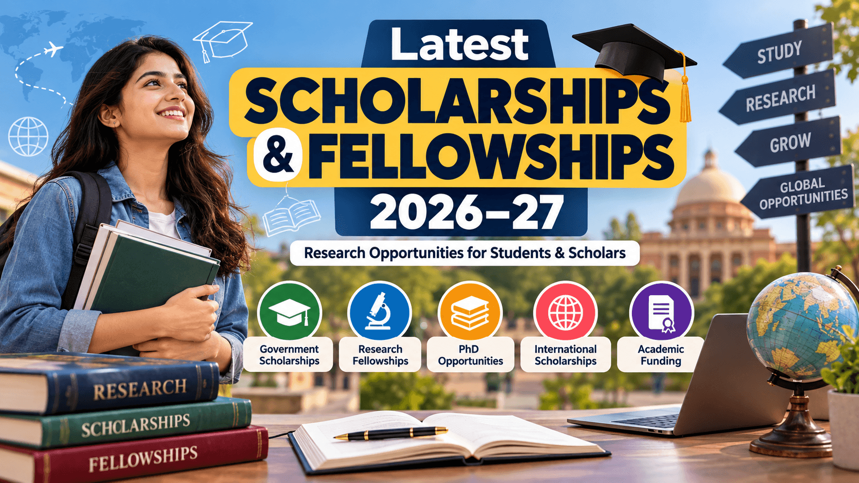 Latest Scholarships and fellowships 2026-27
