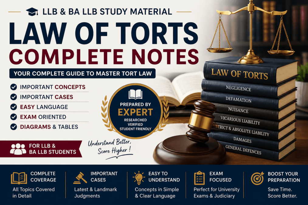 Law of Torts Complete Notes Law of Torts Complete Notes